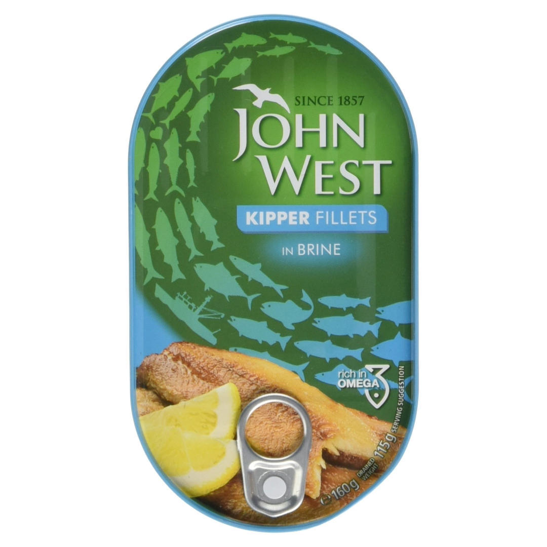 JOHN WEST KIPPER FILLETS IN BRINE 160G